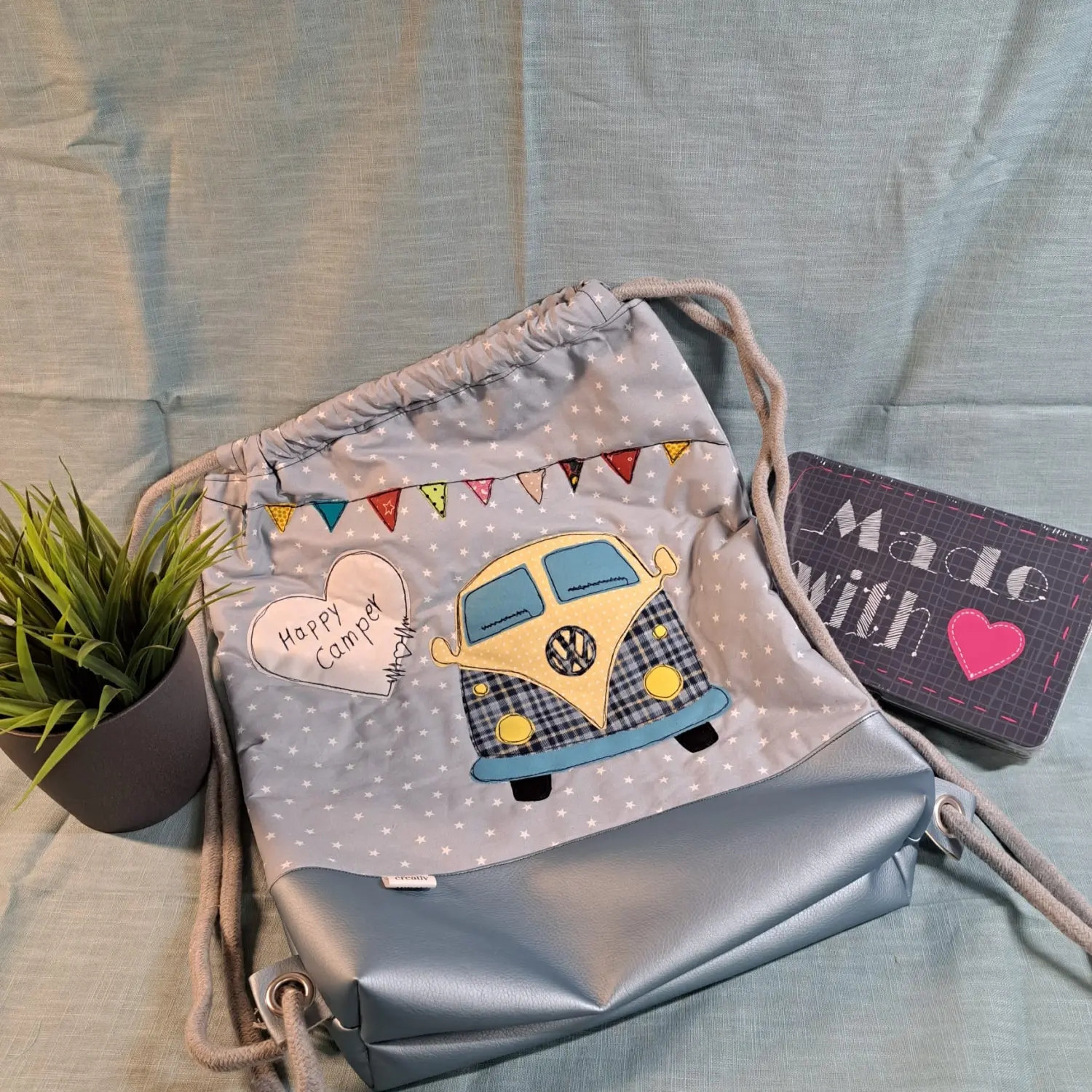 ta.tz creativ, Wohnmobil auf eine Tasche gestickt