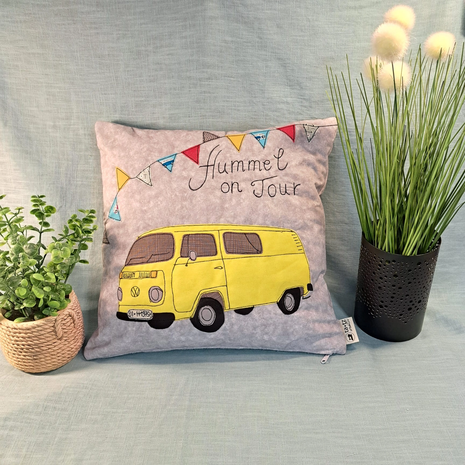 ta.tz creativ, Wohnmobil auf eine Tasche gestickt